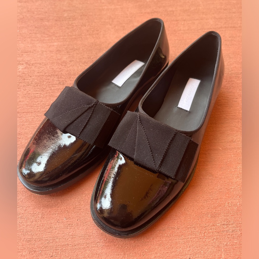 Suzanne Rae black patent leather opera pumps size 36.5